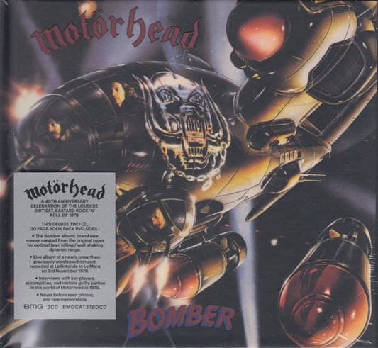 Motörhead – Bomber - 2xCD - Deluxe Edition, Digibook, 40th Anniversary - 2019 - Murder One – BMGCAT378DCD, BMG – BMGCAT378DCD