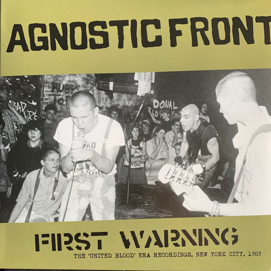 Agnostic Front ‎– First Warning - The 'United Blood' Era Recordings, New York City, 1983 - LP - 2020 - Radiation Reissues ‎– RRS110