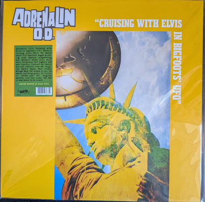 Adrenalin O.D. - Cruising with Elvis in Bigfoots’ U.F.O. (LP, Album, RE, Amarillo / Yellow)