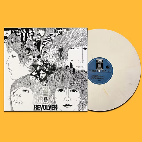 BEATLES LP Revolver (White Marbled Coloured Vinyl Hör Zu Germany Reissue)
