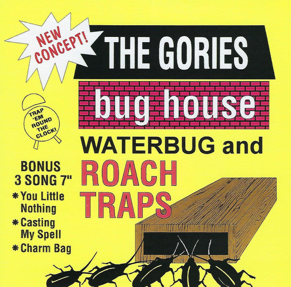 The Gories - Bug House Waterbug And Roach Traps (7", Single, Ltd, RE, Amarillo / Yellow)