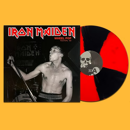 IRON MAIDEN LP Wheel Pop Festival '80 (Black/Red Quadrant Coloured Vinyl)