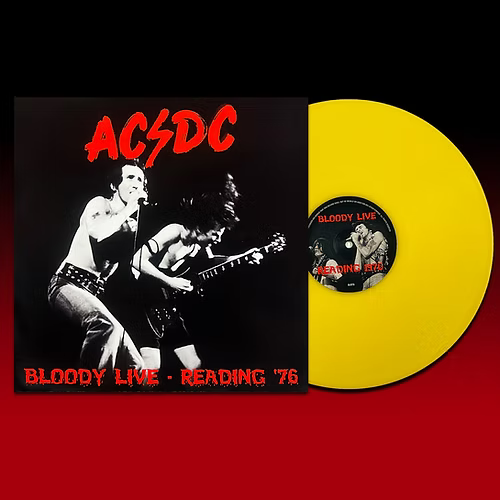 AC/DC LP Bloody Live - Reading '76 (Yellow Coloured Vinyl)