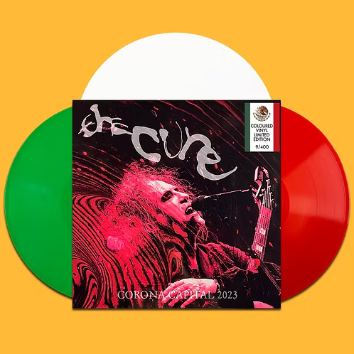THE CURE 3xLP BOX SET Corona Capital 2023 (Green, White & Red Coloured Vinyls)