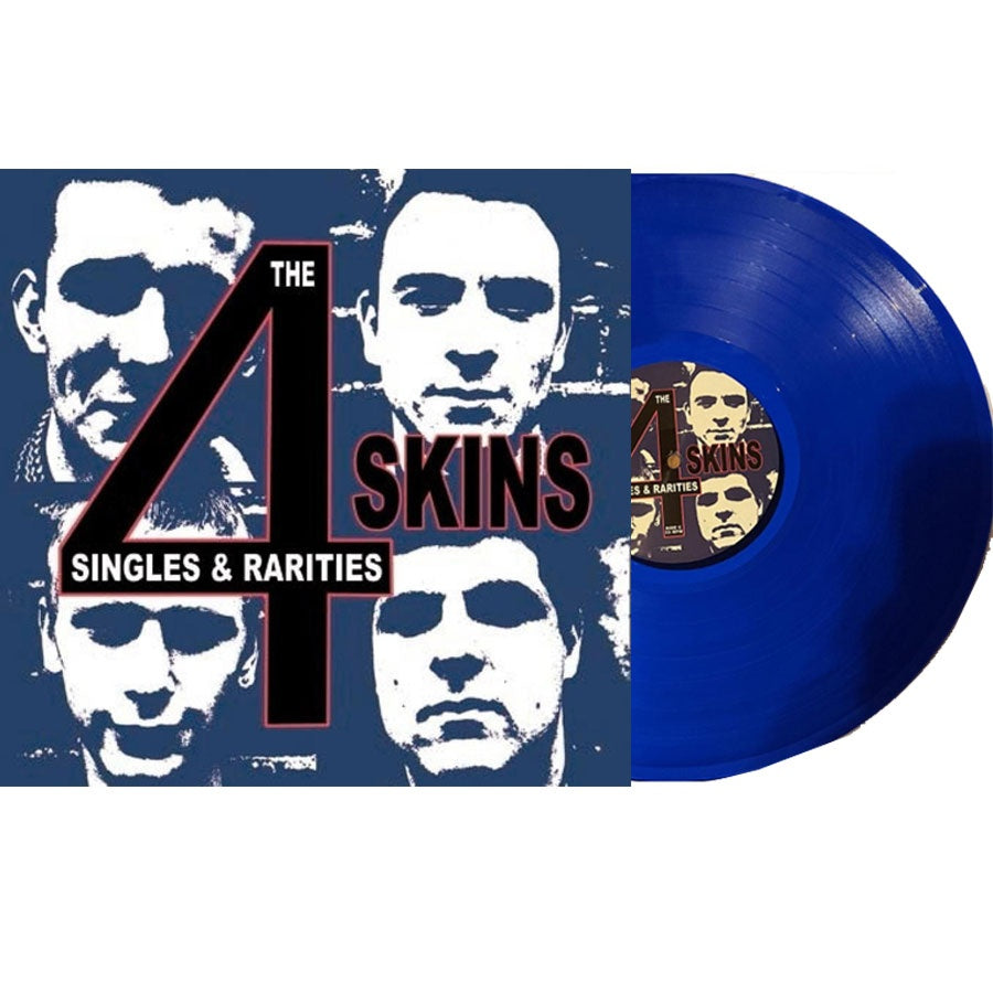 4 SKINS Singles and Rarities Gatefold Cover DOUBLE LP (Blue vinyl)