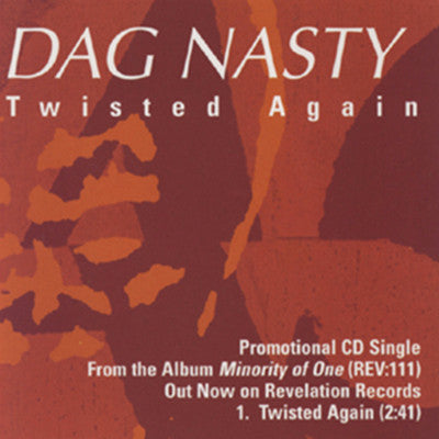 Dag Nasty ‎– Twisted Again - CD, Single, Promo - 2002 - Revelation Records ‎– REV:111-PRO - USADO / USED (VG+ / M-)