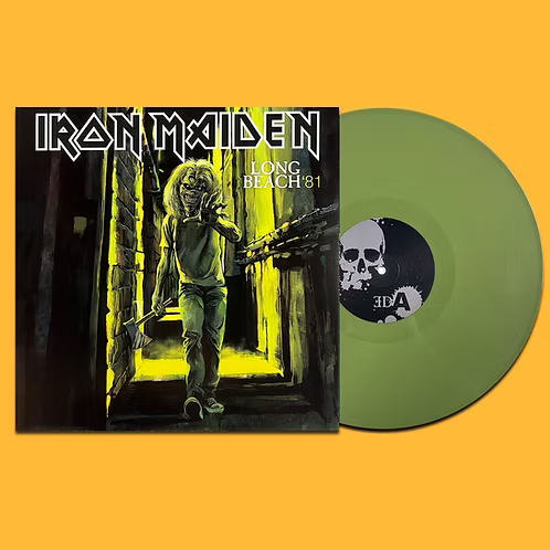 IRON MAIDEN LP Long Beach '81 (Light Green Coloured Vinyl)