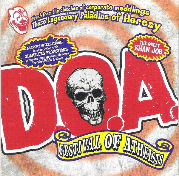 D.O.A. – Festival Of Atheists - CD - 1998 - Golf – CDHOLE014 - USADO / USED (VG+ / M)