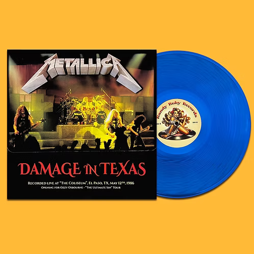 METALLICA LP Damage in Texas (Blue Crystal Coloured Vinyl) 350 Numbered Copies