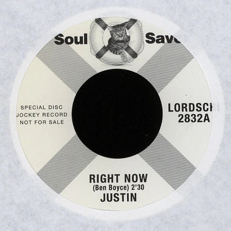 Jack Hammer / Justin – Swim / Right Now - 7" - 2010 - Soul Saver – 2832 - Unofficial - Vinilo Como Nuevo / Portada Genérica (M-/Generic)
