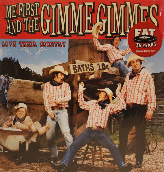 Me First And The Gimme Gimmes - Love Their Country (LP, Album, Ltd, RP, Mustard Yellow)