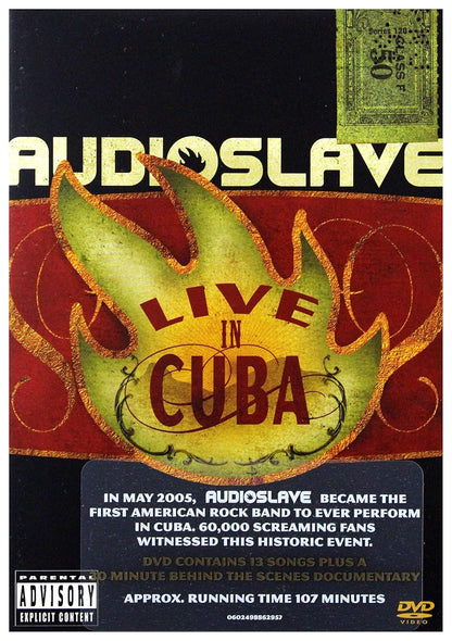 Audioslave – Live In Cuba - DVD - All Regions - Epic Music Video – 0602498862957, Interscope Records – 0602498862957 - DVD Como Nuevo (M-) / Portada Como Nueva (M-)