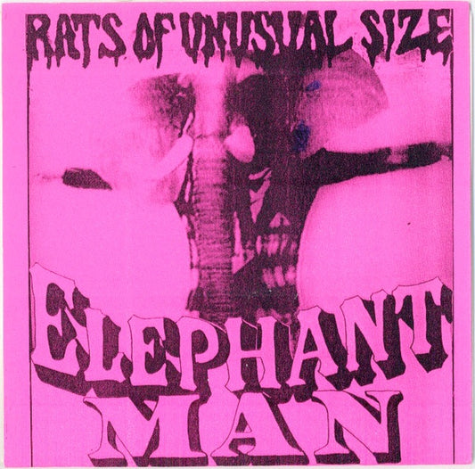 Rats Of Unusual Size ‎– Elephant Man - 7" - Purple, Dayglo PS - 1992 - Vital Music ‎– VMS-1004 - Como Nuevo / Like New (M- / M-)