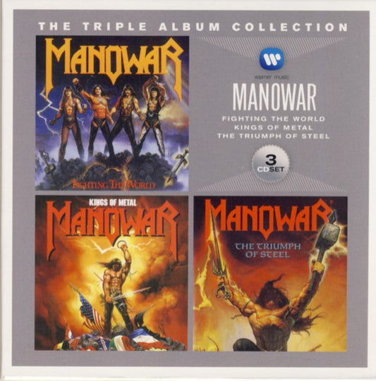 Manowar – The Triple Album Collection - 3xCD Box Set - CDs Muy Buen Estado / Portadas Muy Buen Estado (VG+/VG+)