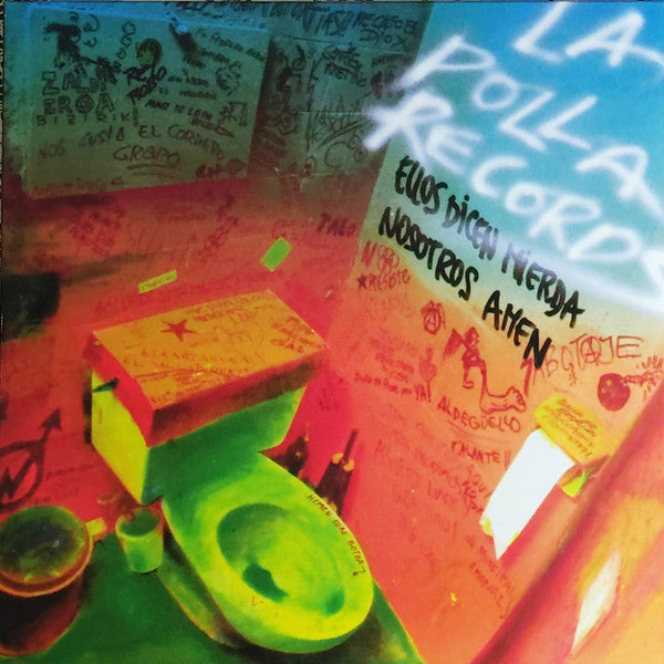 La Polla Records - Ellos Dicen Mierda, Nosotros Amen (LP, Album, RE, Verde / Green)