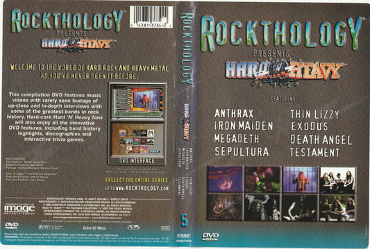 Rockthology Presents: Hard 'N' Heavy, Vol. 5 - DVD - 2002 - Image Entertainment – NORD3734DVD - DVD Muy Buen Estado (VG+) / Portada Muy Buen Estado (VG+)