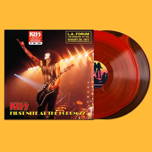 KISS 2xLP First Nite At The Forum 77 (Red Mix Black Colour) 250 Numbered Copies
