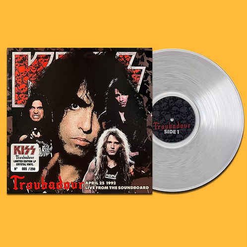 KISS LP Troubadour 1992 (Crystal Coloured Vinyl) 250 Numbered Copies
