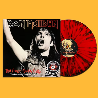 IRON MAIDEN LP The Beast Rocks Philly (Splatter Coloured Vinyl) with flyer