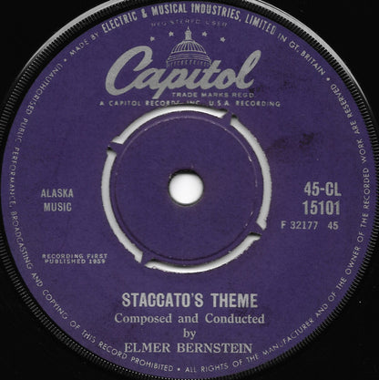 Elmer Bernstein – Staccato's Theme - 7" - Capitol Records – 45-CL 15101 - Muy Buen Estado / Very Good Condition (VG+ / Generic)