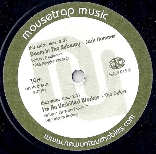 Jack Hammer / The Dukes – Down In The Subway / I'm An Unskilled Worker - 7" - 2010 - Mousetrap – R.N.B 013 - Vinilo Como Nuevo / Portada Genérica (M-/Generic)