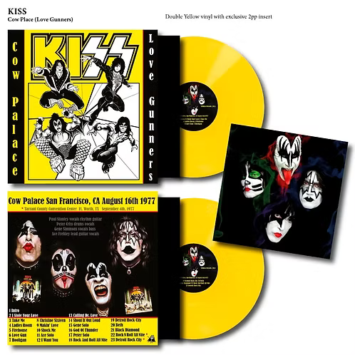 KISS 2xLP Cow Palace Love Gunners (Yellow Coloured Vinyls)