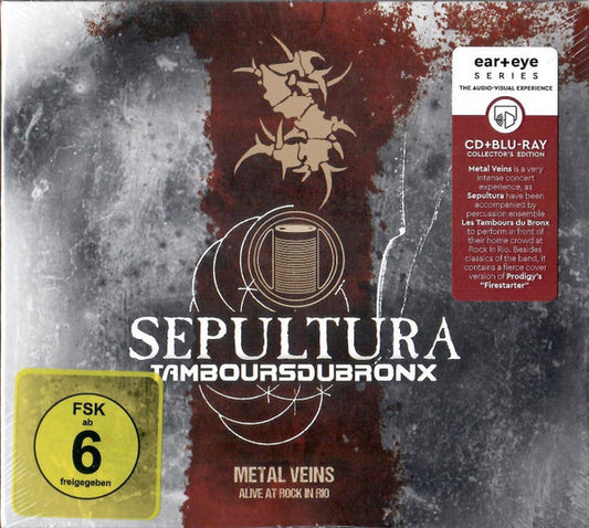 Sepultura, Tamboursdubronx – Metal Veins (Alive At Rock In Rio) - CD + Blu-ray - 2022 - Ear Music – 0214869EMX, Ear Music Classics – 0214869EMX, Edel – 0214869EMX, Mercury Studios – 0214869EMX