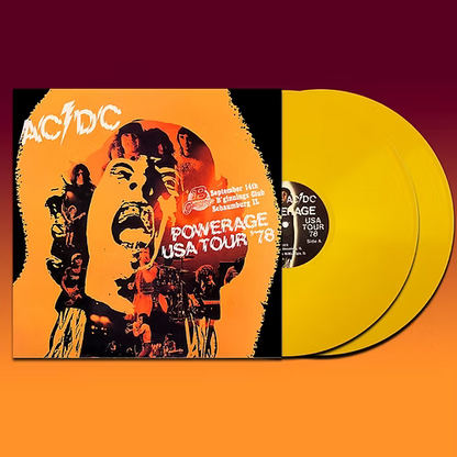 AC/DC 2xLP B'ginnings Club Schaumburg, IL Powerage USA Tour (Yellow Coloured)