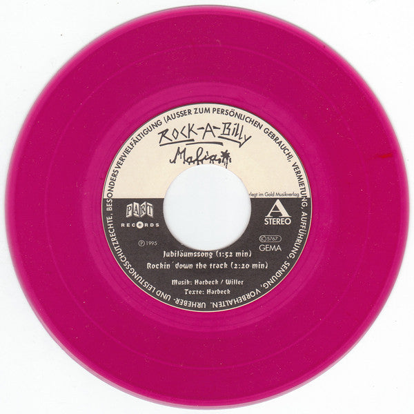 Rock-A-Billy Mafia – Jubiläumssong - 7" - Rojo / Red - 1995 - Part Records – PART-EP 016.001, Graveyard Records – Grave 010 - Como Nuevo / Like New (M- / Generic)