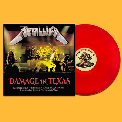 METALLICA LP Damage in Texas (Red Crystal Coloured Vinyl) 350 Numbered Copies
