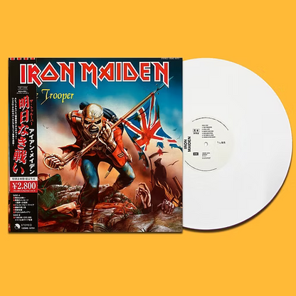 IRON MAIDEN LP The Trooper + Live Dortmund 1983 (White Colour) with OB