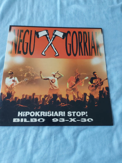 Negu Gorriak – Hipokrisiari Stop! (Bilbo 93-X-30) - LP - Gatefold Sleeve - 1994 - Esan Ozenki – EO-045/LP - Muy Buen Estado / Very Good Condition (VG++ / VG+)