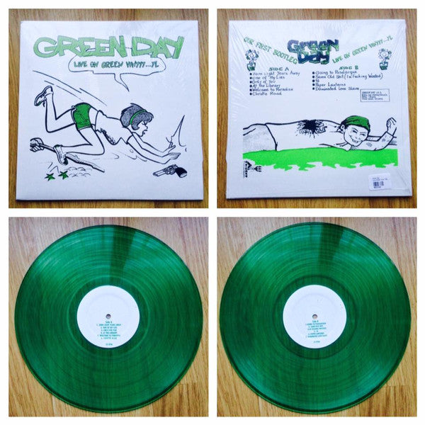 Green Day - Live On Green Vinyyy...yl (LP, RP, Unofficial, Verde / Green)