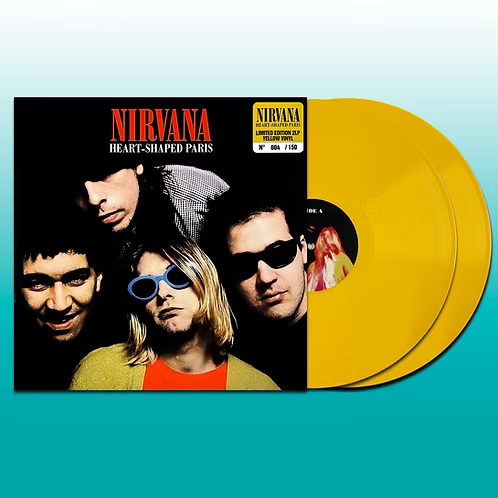 NIRVANA 2xLP Heart-Shaped Paris (Yellow Coloured Vinyl 150 Numbered Copies)