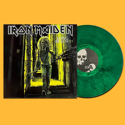 IRON MAIDEN LP Long Beach '81 (Smoke Dark Green Coloured Vinyl)