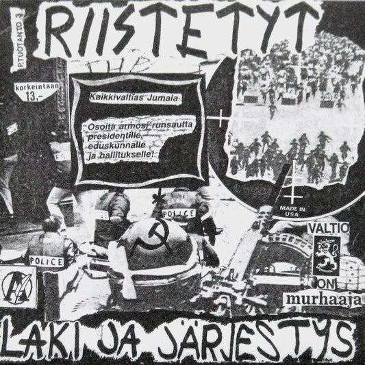 Riistetyt – Laki Ja Järjestys E.P. - 7" - Clear - 2008 - Höhnie Records – HÖ 111 - Como Nuevo / Like New (M- / M-)