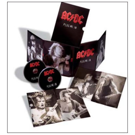 AC/DC – Plug Me In - 2xDVD - Columbia – 88697104179 - DVDs Nuevos (M) / Portada Buen Estado (VG). Las bandejas interiores tienen un par de rajas.