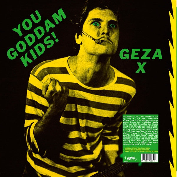 Geza X And The Mommymen - You Goddam Kids! (LP, Album, RE, RM, Verde / Green)