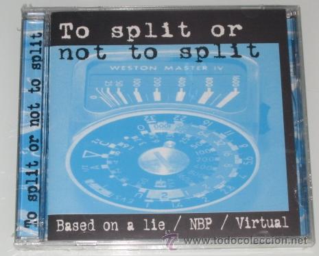 Based On A Lie / NBP / Virtual – To Split Or Not To Split - CD - 2001 - TPZSHIT Recordings – TPZ04 - NUEVO / PRECINTADO - NEW / SEALED.