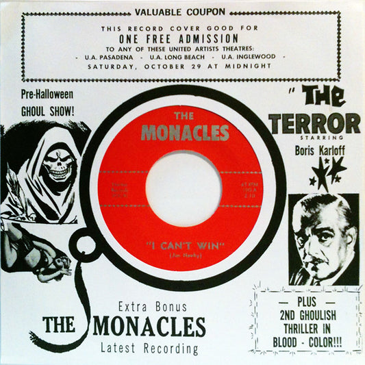 The Monacles – I Can't Win / Heartaches For Me - 7" - 2001 - Norton Records – 45-100 - Vinilo Como Nuevo / Portada Como Nueva (M-/M-)
