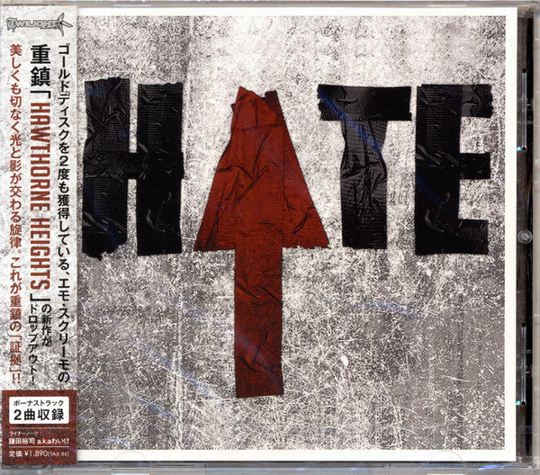 Hawthorne Heights – Hate - CD - Edición Japonesa - Con OBI - 2012 - Twilight Records – TWLT-0069 - Nuevo sin usar pero no precintado / New and unplayed but not sealed.