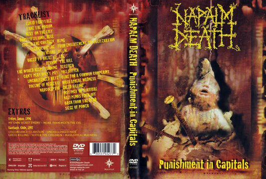 Napalm Death ‎– Punishment In Capitals - DVD - With Booklet - 2002 - Snapper Music ‎– SMADVD010