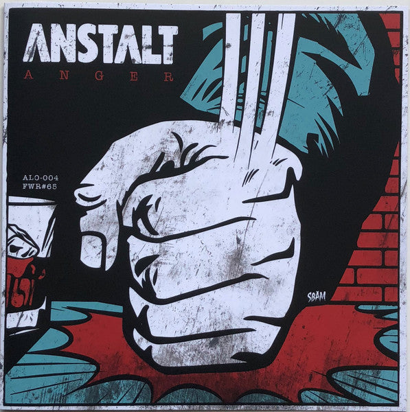 Anstalt – Anger - 7" - Rojo / Red - 2018 - Farewell Records – FWR#65, A-Lo Records – ALO-004