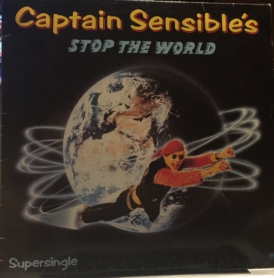 Captain Sensible – Stop The World - 12", 45 RPM, Maxi-Single - Spanish Edition . 1983 - A&M Records – AMS 12-9274 - Vinilo Como Nuevo (M-) / Portada Buen Estado (VG)