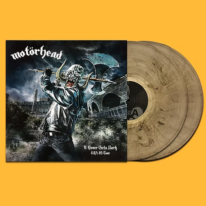 MOTORHEAD 2xLP It Never Gets Dark USA '85 Tour (Brown/Black Smoke Colour Vinyls)