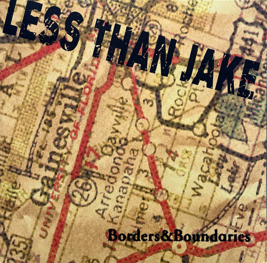 Less Than Jake - Borders & Boundaries (LP, Album, RE, Amarillo/Yellow + LP, S/Sided, Amarillo/Yellow + Ltd, 25t)