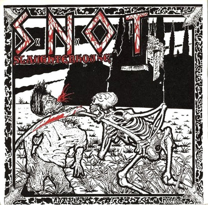 S.N.O.T. – Slaughterhouse - 7" - 1986 - KML Records – Smeg 7 - Buen Estado / Good Condition (M- / G+). Pegatina y Marcas Marrones de Humedad en la Portada. Sticker on Front Cover. Humidity Spots but NO Seem Splits. I can Send Pictures