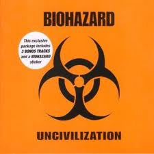 Biohazard – Uncivilization - CD - Digipak - Incluye Pegatina del Grupo - With Band Sticker - USADO / USED (M / M-)