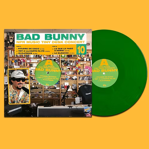 BAD BUNNY LP NPR Music Tiny Desk Concert (Green Marbled Coloured Vinyl)