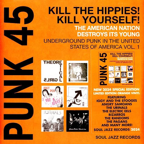 Punk 45: Kill The Hippies! Kill Yourself! Record Store Day 2024 Colored Vinyl Edition 2LP (Soul Jazz)